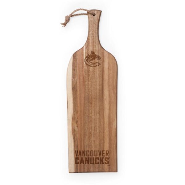 Picnic Time Vancouver Canucks 24 in. Acacia Wood Serving Plank