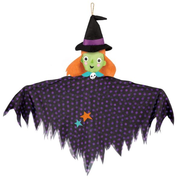 Amscan 24 in. Medium Halloween Hanging Witch Decoration (4-Pack)