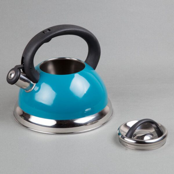 Creative Home Alexa 3.0 Quart Aqua with Aluminum Capsulated Bottom for Even Heat Distribution Stainless Steel Whistling Tea Kettle