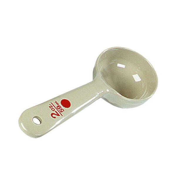 Carlisle 2 oz. Short Handle Polycarbonate Solid Portioning Spoon in Beige (Case of 12)