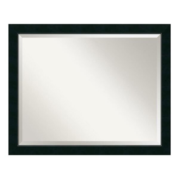 Amanti Art Nero 31 in. W x 25 in. H Framed Rectangular Bathroom Vanity Mirror in Black