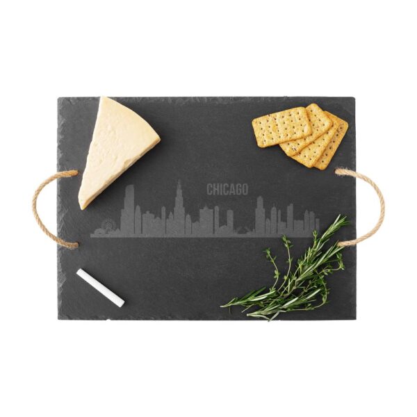 Cathy's Concepts Chicago Skyline Black Slate Serving Tray