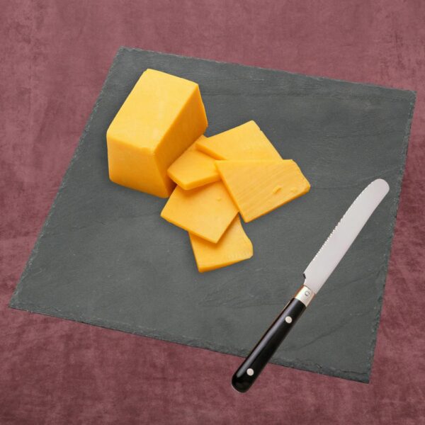 Creative Home Natural Slate Black  Stone 12 in. x 12 in. Square Serving Board Cheese Platter Hot Pan Trivet