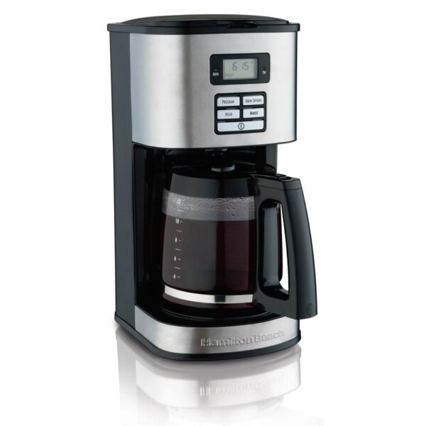 Hamilton Beach 12-Cup Black Programmable Coffee Maker with Automatic Shut-Off