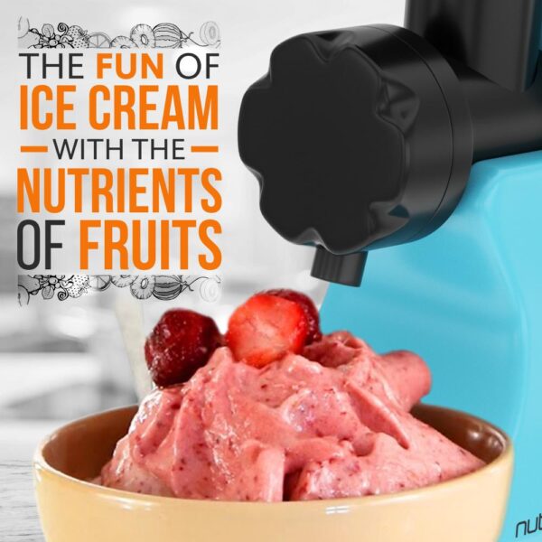 NutriChef 150-Watt Black Electric Soft Serve and Sorbet Frozen Dessert Maker