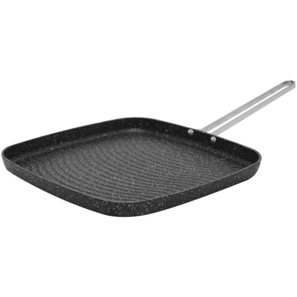 Starfrit The Rock 10.2 in. Aluminum Nonstick Grill Pan in Black Speckle