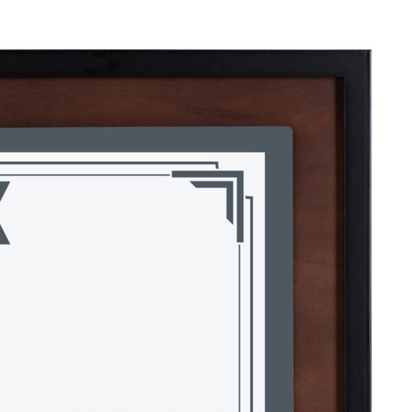 DesignOvation LeMans 8.5 in. x 11 in. Black/Walnut Brown Picture Frames (Set of 4)