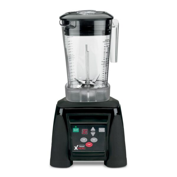 Waring Commercial Xtreme 48 oz. 2-Speed Clear Blender Black with 3.5 HP Blender, Electronic Keypad and 30-Second Timer