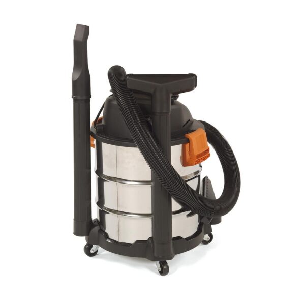 RIDGID 10 Gal. 6.0-Peak HP Stainless Steel Wet/Dry Shop Vacuum with Filter, Hose and Accessories