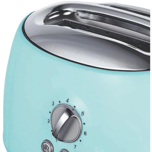 Brentwood Retro 2-Slice Blue Extra-Wide Slot Toaster with Cool-Touch Exterior