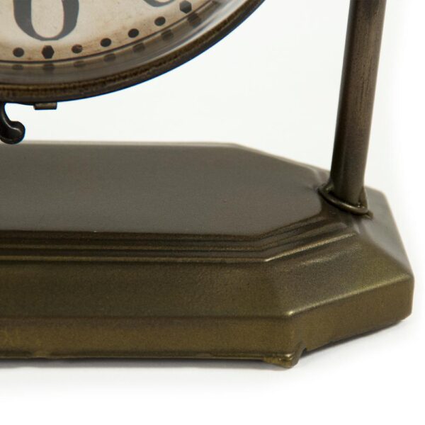 Zentique Pendulum Sphered Distressed Gold Table Clock