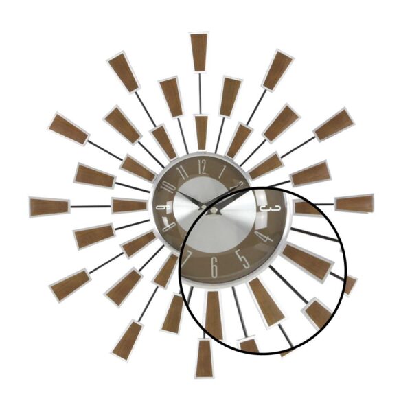 LITTON LANE 22 in. Modern Sunburst Round Wall Clock