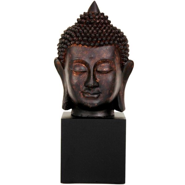 Oriental Furniture Oriental Furniture 10 in. Thai Buddha Head Decorative Statue