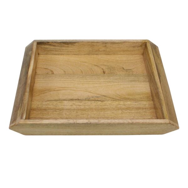Stonebriar Collection Brown Square Wood Trays