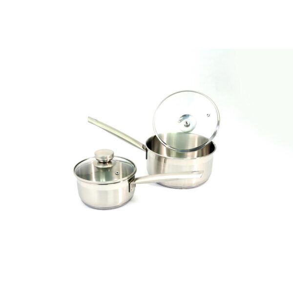 ExcelSteel 7-Piece Stainless Steel Cookware Set in Brushed Stainless Steel