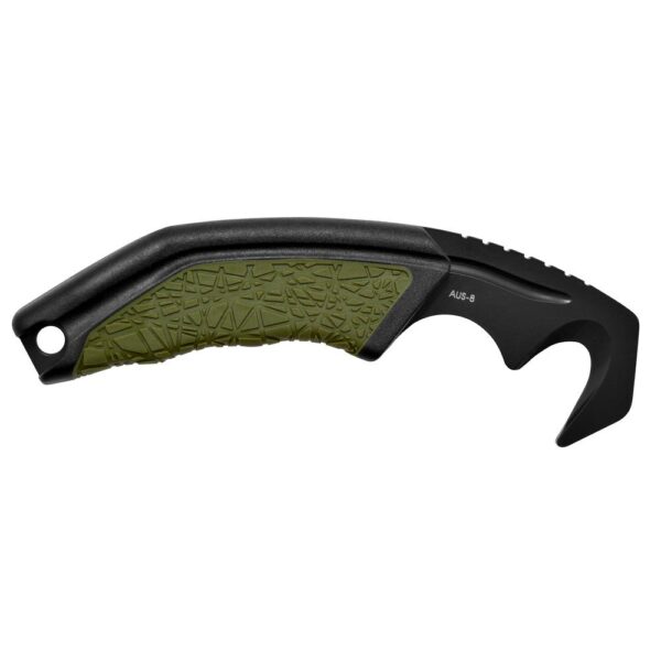 Camillus GH-6 2.25 in. Carbonitride Titanium Gut Hook Straight Edge Full Tang Fixed Blade Knife with Sheath, Ergonomic Handle