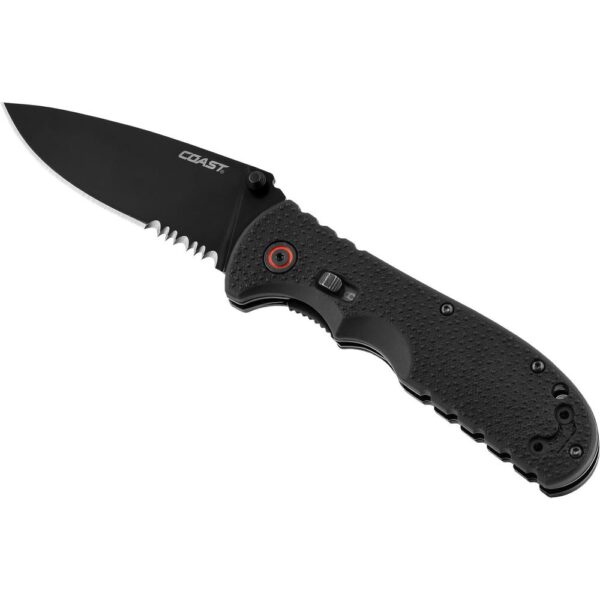 Coast 3.625 in. Stainless Steel Partially Serrated Drop Point Folding Knife