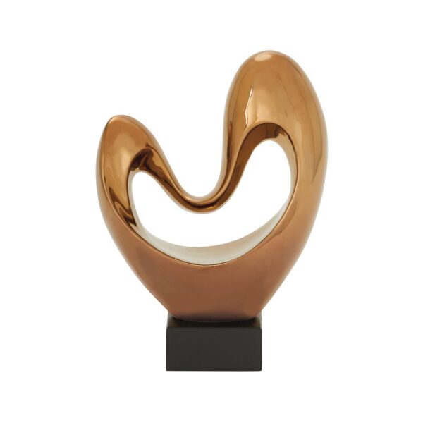 LITTON LANE Abstract Heart-Shaped Ceramic Sculpture