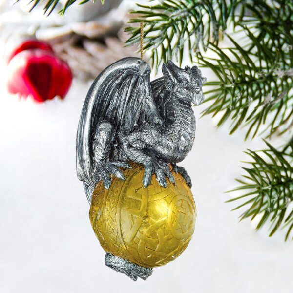 Design Toscano 4 in. Protector of the Gothic Portal Celtic Dragon 2010 Holiday Ornament