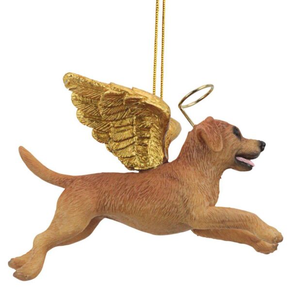 Design Toscano 3 in. Honor the Pooch Golden Retriever Holiday Dog Angel Ornament