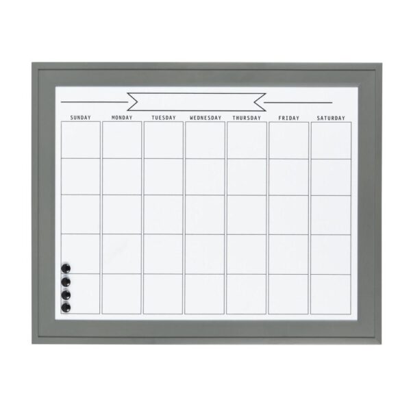 DesignOvation Bosc Monthly Dry Erase Calendar Memo Board