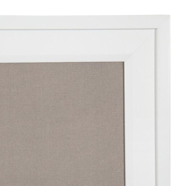 DesignOvation Bosc White Fabric Pinboard Memo Board