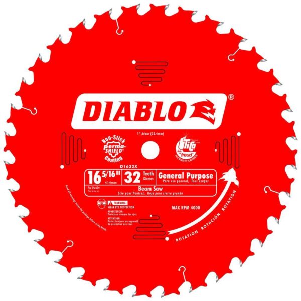 DIABLO 16-5/16 in. x 32-Tooth x 1 in. Arbor General Purpose Saw Blade for Beam Saws
