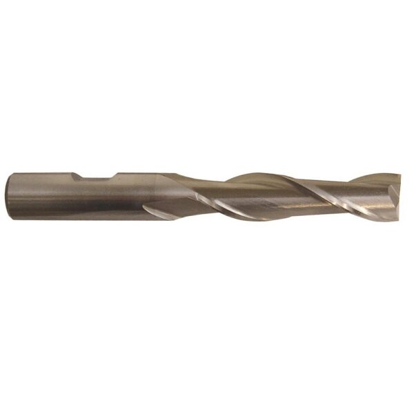 Drill America 1/4 in. High Speed Steel End Mill Specialty Bit with 2-Flutes and 3/8 in. Shank