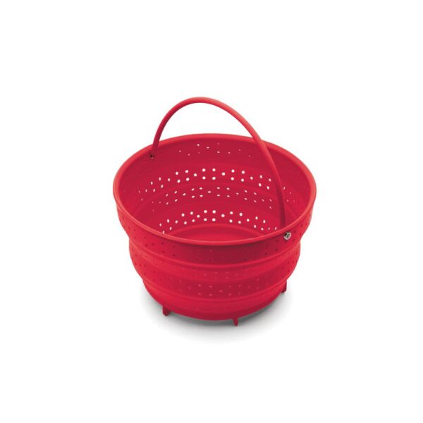 Fox Run 6 Qt. Red Collapsible Silicone Steamer Insert for Instant Pot