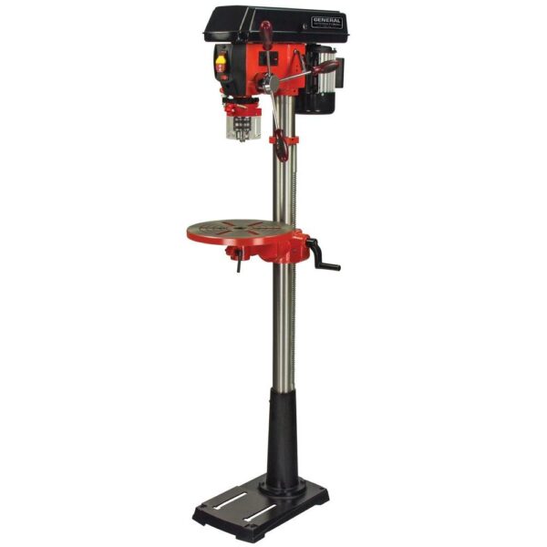 General International 13 in. Drill Press with Variable Speed, Laser System and LED Light