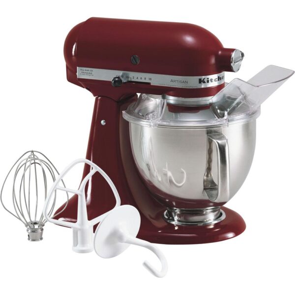 KitchenAid Artisan 5 Qt. 10-Speed Gloss Cinnamon Stand Mixer with Flat Beater, Wire Whip and Dough Hook Attachments