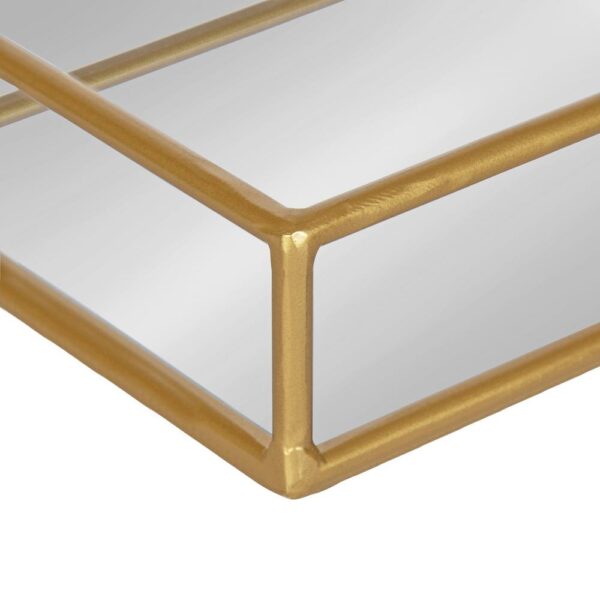 Kate and Laurel Felicia 11 in. x 2 in. x 14 in. Gold Decorative Wall Shelf