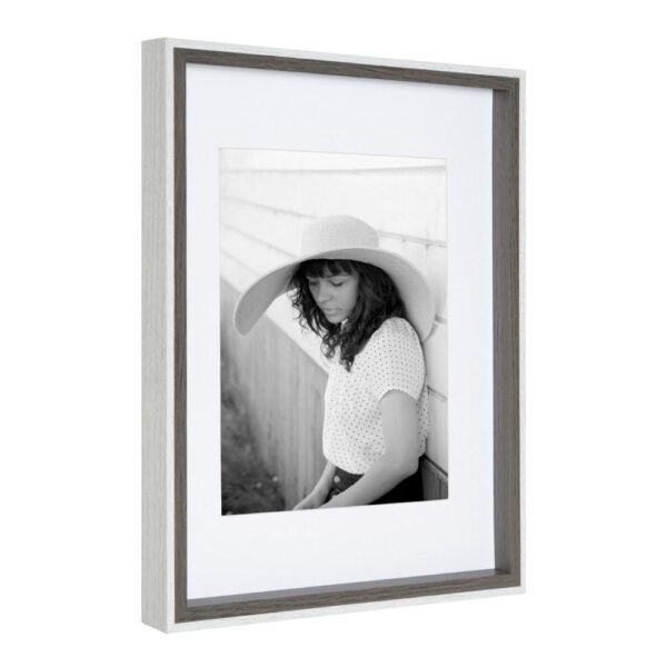 Kate and Laurel Gibson 11 in. x 14 in. matted to 8 in. x 10 in. Gray/White Picture Frames (Set of 4)