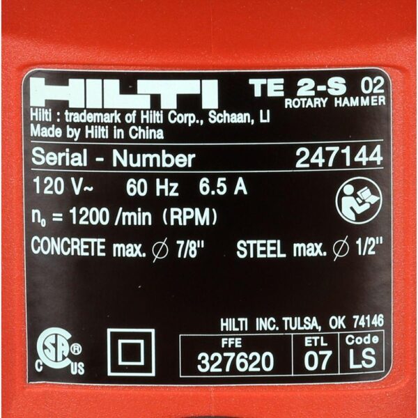 Hilti TE 2-S 120-Volt SDS-Plus Hammer Drill Kit