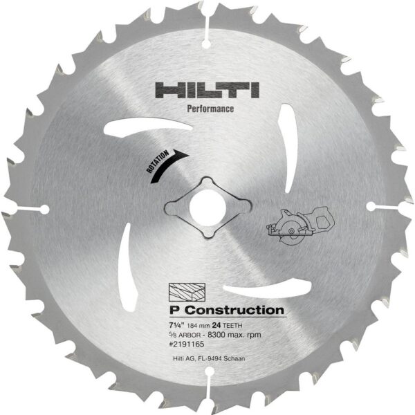 Hilti 7 1/4 in. 24-Teeth SPX Framing and Wood Construction Circular Saw Blade Starter Pack (50-Pieces)