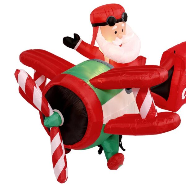 Home Accents Holiday 16 ft. Inflatable Santa on Airplane