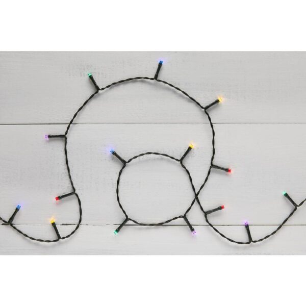 Home Accents Holiday 26 ft. 100-Light multicolor LED Battery-Operated Light String with Timer, 8-Functions