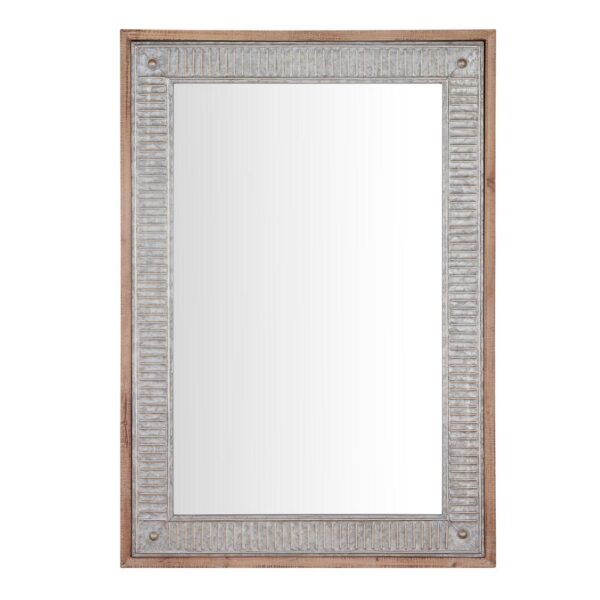 Home Decorators Collection Medium Rectangle Galvanized Antiqued Farmhouse Accent Mirror (39 in. H x 27 in. W)