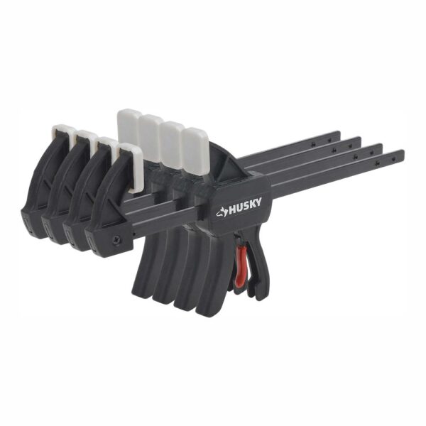 Husky 4.5 in. Micro Trigger Clamp Set (4-Piece)