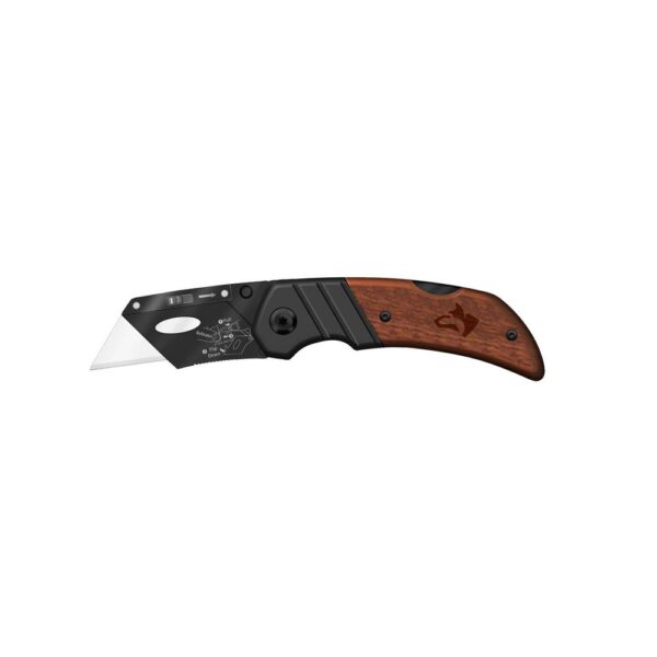 Husky Wood Handle Folding Lock-Back Utility Knife