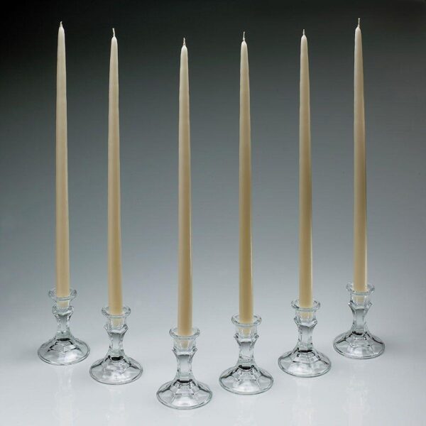 Light In The Dark 18 in. Tall Ivory Taper Candles (Set of 12)