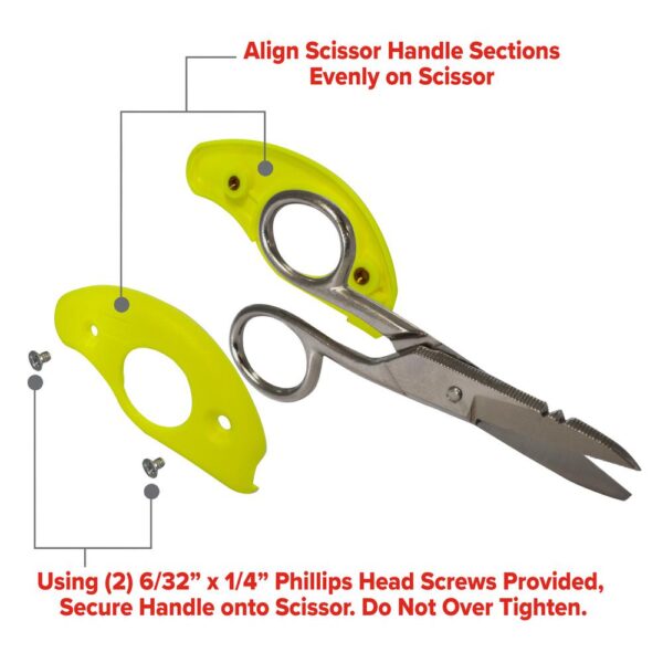 Jameson Snip Grip with Ergonomic Handle for Electrician Splicer Scissors (3-Pack)