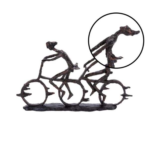 LITTON LANE Abstract Polystone Cycling Pair Sculpture