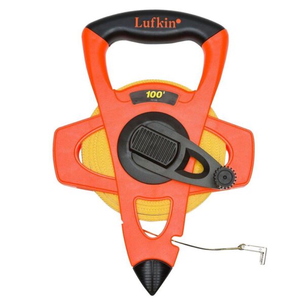 Lufkin 1/2 in. x 100 ft. Hi-Viz Orange Fiberglass Tape Measure
