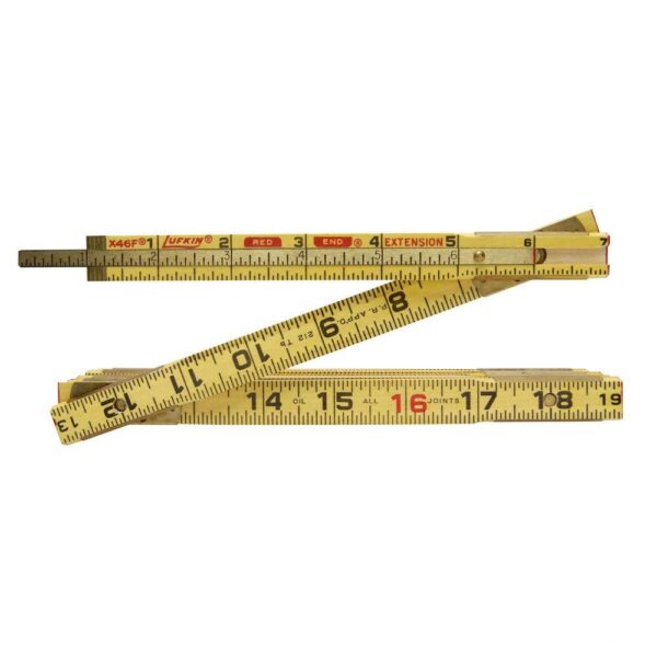 Lufkin 6 ft. x 5/8 in. Wood Ruler with 6 in. Slide Ruler Extension
