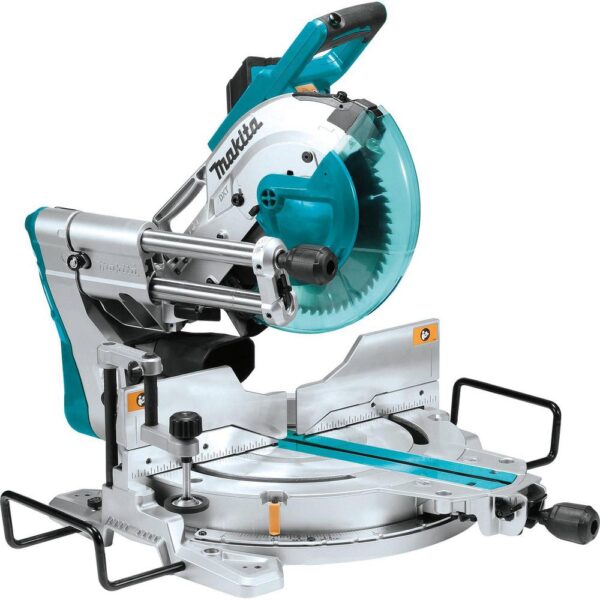 Makita 15 Amp 10 in. Dual-Bevel Sliding Compound Miter Saw with Laser and Stand