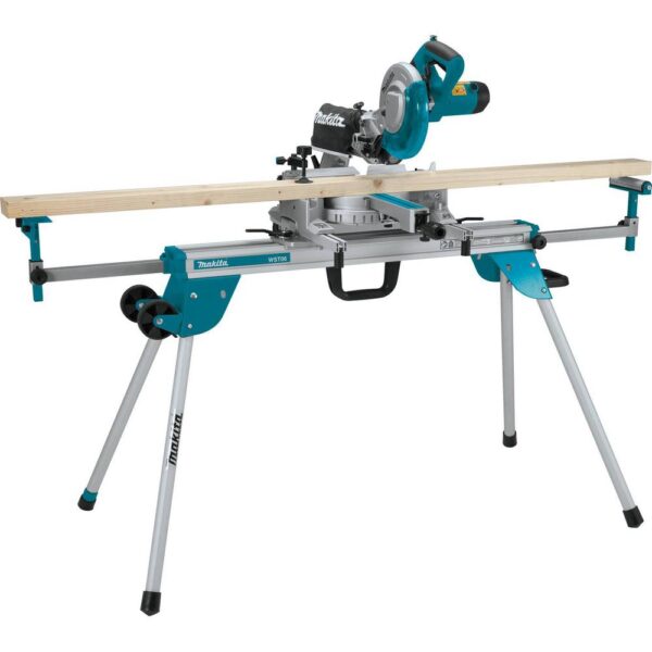 Makita 12 in. Dual-Bevel Sliding Compound Miter Saw with Laser with bonus Compact Folding Miter Saw Stand