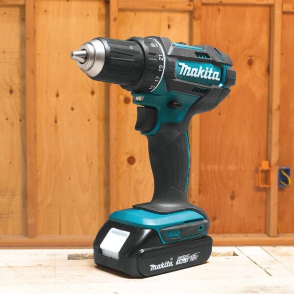 Makita 1.5 Ah 18-Volt LXT Lithium-Ion Compact Cordless 1/2 in. Driver Drill Kit