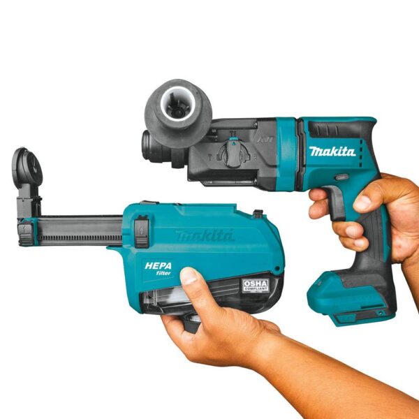 Makita 18-Volt 11/16 in. LXT Lithium-Ion Brushless AVT SDS-Plus Rotary Hammer Kit with HEPA Dust Extractor AWS Capable 5.0 Ah