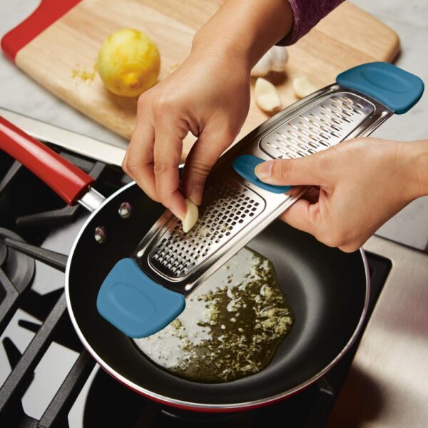 Rachael Ray Marine Blue Stainless Steel Multi-Grater with Silicone Handles